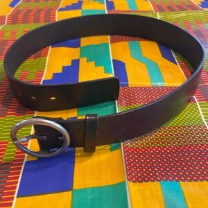 Black 1.5” wide leather belt